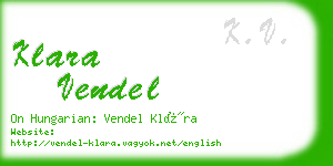 klara vendel business card